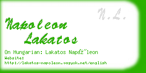 napoleon lakatos business card